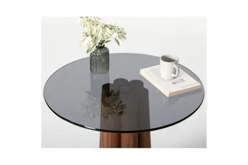 Novera Stuebord 50 cm - Valnøtt/Mørkegrå - Møbler - Bord - Sofabord & salongbord