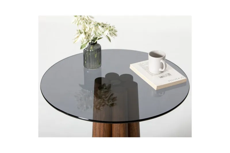 Novera Stuebord 50 cm - Valnøtt/Mørkegrå - Møbler - Bord - Sofabord & salongbord