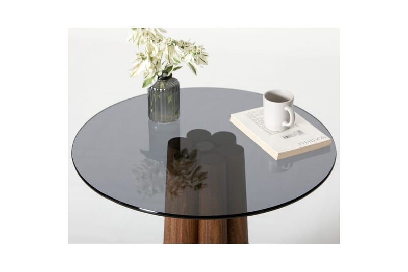 Novera Stuebord 50 cm - Valnøtt/Mørkegrå - Møbler - Bord - Sofabord & salongbord