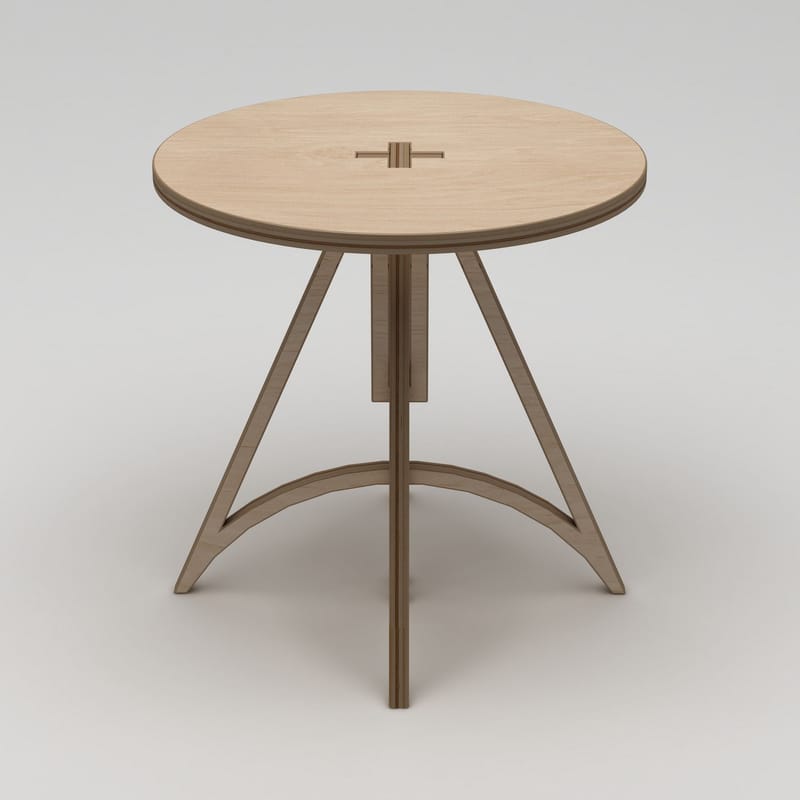 Nurena Spisebord 75 cm - Naturlig tre - Møbler - Bord - Spisebord & kjøkkenbord