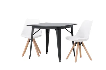 Ochovi Spisegruppe 80 cm Rektangulær med 2 Zeno Stoler - Svart - Møbler - Bord - Spisegruppe