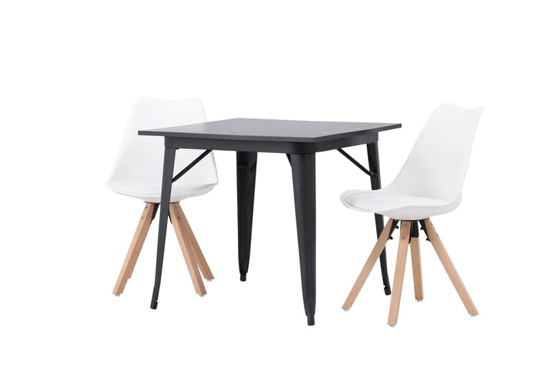 Ochovi Spisegruppe 80 cm Rektangulær med 2 Zeno Stoler - Svart - Møbler - Bord - Spisegruppe