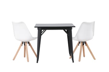 Ochovi Spisegruppe 80 cm Rektangulær med 2 Zeno Stoler - Svart - Møbler - Bord - Spisegruppe