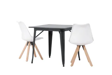 Ochovi Spisegruppe 80 cm Rektangulær med 2 Zeno Stoler - Svart - Møbler - Bord - Spisegruppe