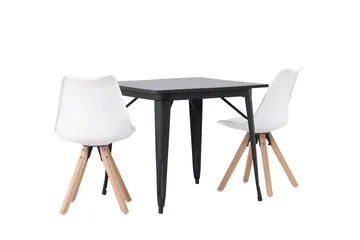 Ochovi Spisegruppe 80 cm Rektangulær med 2 Zeno Stoler - Svart - Møbler - Bord - Spisegruppe