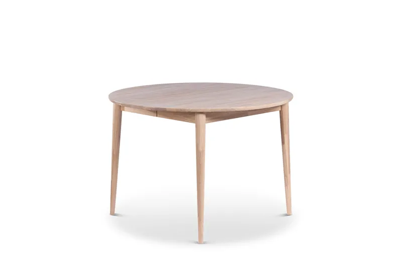 Odense Uttrekkbart Spisebord 110-150 cm Rundt for 4 personer i heltre, Natur