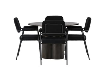Olivero rundt spisebord 110 cm med 4 Yesterday spisestoler - Møbler - Bord - Spisegruppe