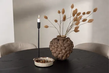 Olivia Matgruppe 110 cm Rund med 4 Modesto Stoler - Sort - Møbler - Bord - Spisegruppe