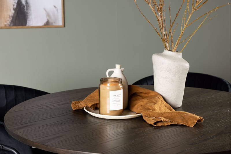 Olivia Matgruppe 110 cm Rund med 4 Selma Stoler - Sort - Møbler - Bord - Spisegruppe