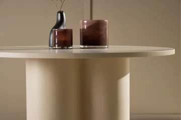 Olivia Sofabord 80 cm Rundt i Malt Tre - Beige - Møbler - Bord - Sofabord & salongbord