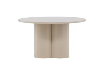 Olivia Sofabord 80 cm Rundt i Malt Tre - Beige - Møbler - Bord - Sofabord & salongbord