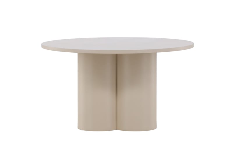 Olivia Sofabord 80 cm Rundt i Malt Tre - Beige - Møbler - Bord - Sofabord & salongbord