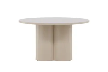 Olivia Sofabord 80 cm Rundt i Malt Tre - Beige - Møbler - Bord - Sofabord & salongbord