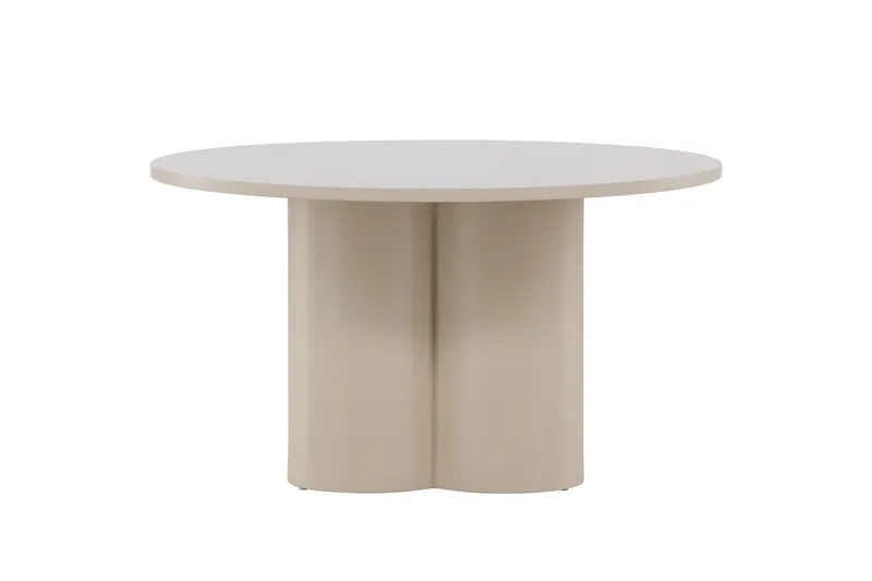 Olivia Sofabord 80 cm Rundt i Malt Tre - Beige - Møbler - Bord - Sofabord & salongbord