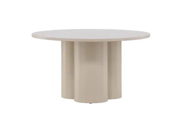 Olivia Sofabord 80 cm Rundt i Malt Tre - Beige - Møbler - Bord - Sofabord & salongbord