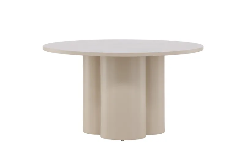 Olivia Sofabord 80 cm Rundt i Malt Tre, Beige
