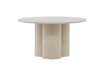 Olivia Sofabord 80 cm Rundt i Malt Tre - Beige - Møbler - Bord - Sofabord & salongbord