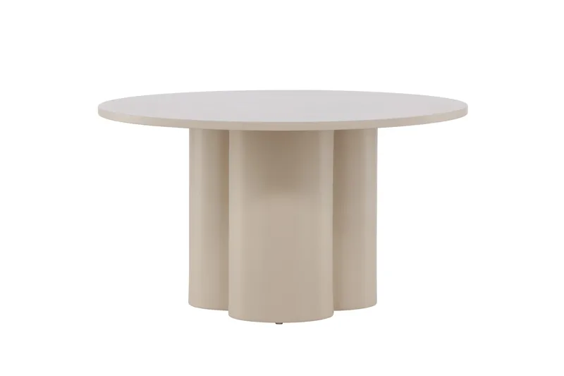 Olivia Sofabord 80 cm Rundt i Malt Tre - Beige - Møbler - Bord - Sofabord & salongbord