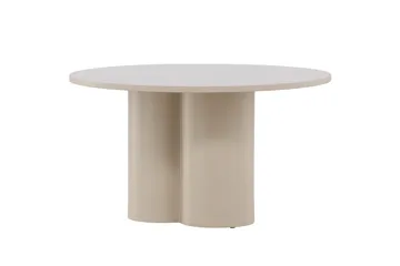 Olivia Sofabord 80 cm Rundt i Malt Tre - Beige - Møbler - Bord - Sofabord & salongbord
