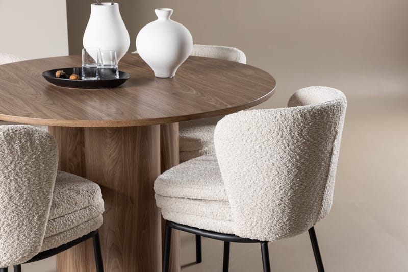 Olivia spisebord 110 cm med 4 Agnes spisestoler - Møbler - Bord - Spisegruppe