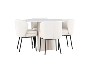 Olivia spisebord 110 cm med 4 Agnes spisestoler - Møbler - Bord - Spisegruppe