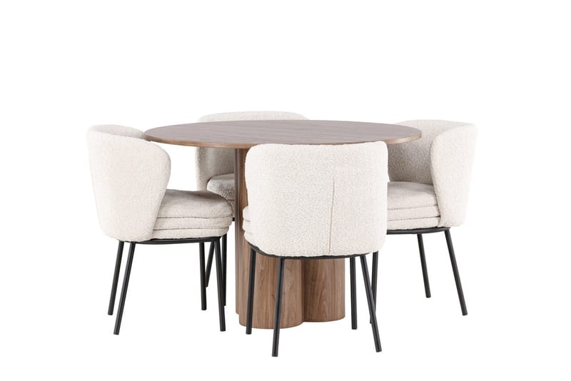 Olivia spisebord 110 cm med 4 Agnes spisestoler - Møbler - Bord - Spisegruppe