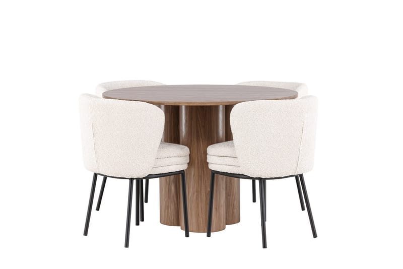 Olivia spisebord 110 cm med 4 Agnes spisestoler - Møbler - Bord - Spisegruppe
