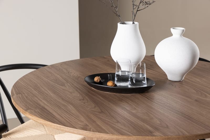 Olivia spisebord 110 cm med 4 Alfons armstoler - Møbler - Bord - Spisegruppe