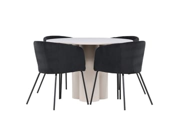 Olivia Spisebord 110 cm med 4 Berit Armstoler - Møbler - Bord - Spisegruppe