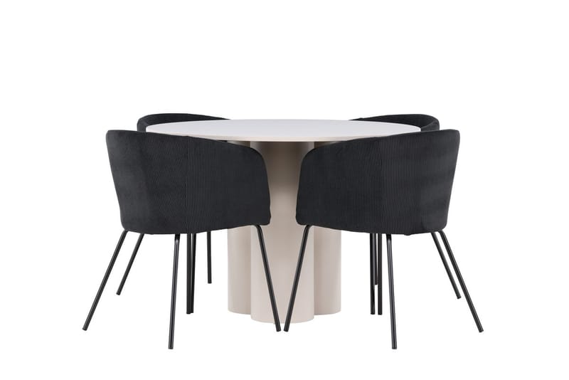 Olivia Spisebord 110 cm med 4 Berit Armstoler - Møbler - Bord - Spisegruppe