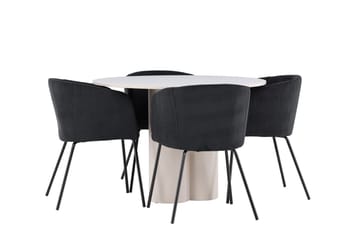Olivia Spisebord 110 cm med 4 Berit Armstoler - Møbler - Bord - Spisegruppe