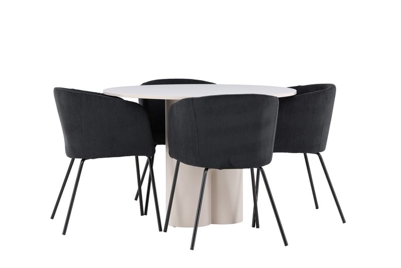Olivia Spisebord 110 cm med 4 Berit Armstoler - Møbler - Bord - Spisegruppe