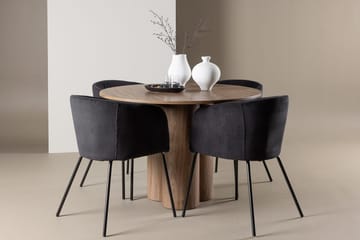 Olivia spisebord 110 cm med 4 Berit armstoler - Møbler - Bord - Spisegruppe