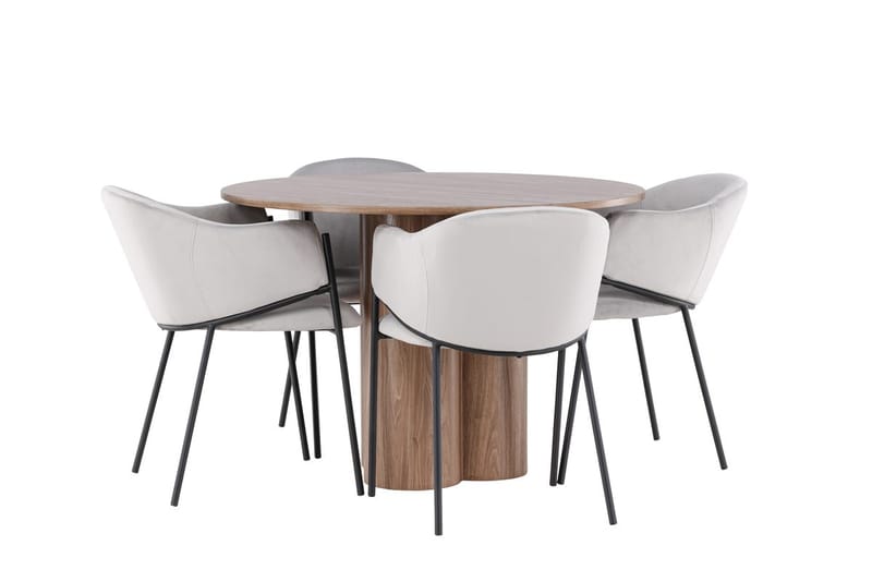 Olivia Spisebord 110 cm med 4 Evelina Armstoler - Møbler - Bord - Spisegruppe