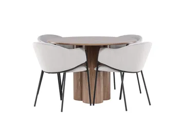 Olivia Spisebord 110 cm med 4 Evelina Armstoler - Møbler - Bord - Spisegruppe