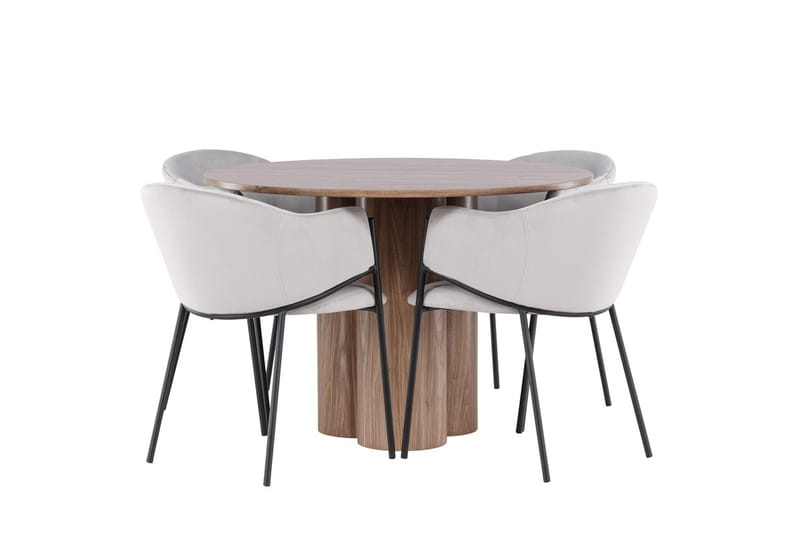 Olivia Spisebord 110 cm med 4 Evelina Armstoler - Møbler - Bord - Spisegruppe