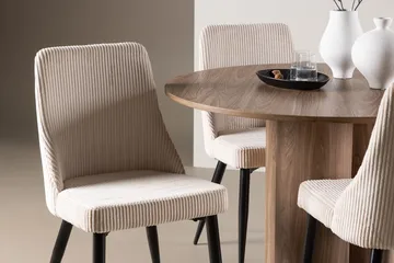 Olivia spisebord 110 cm med 4 Leone spisestoler - Møbler - Bord - Spisegruppe