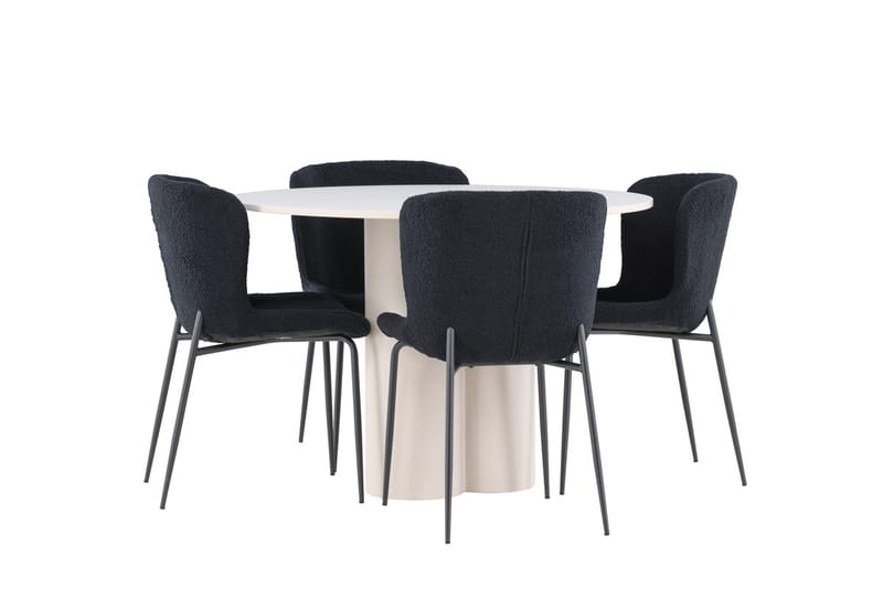 Olivia Spisebord 110 cm med 4 Modesto Spisestoler - Møbler - Bord - Spisegruppe