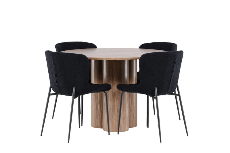 Olivia spisebord 110 cm med 4 Modesto spisestoler - Møbler - Bord - Spisegruppe