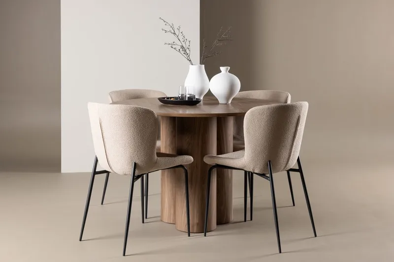 Olivia spisebord 110 cm med 4 Modesto spisestoler