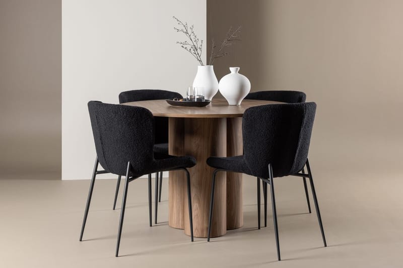 Olivia spisebord 110 cm med 4 Modesto spisestoler