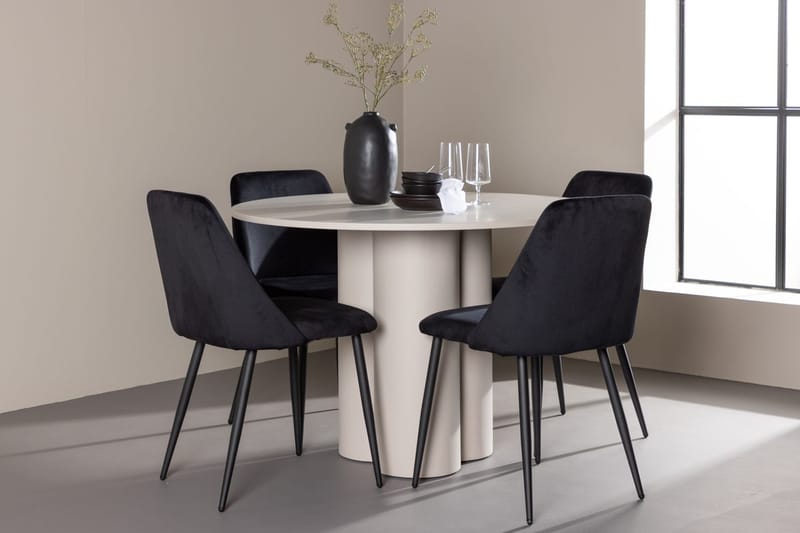 Olivia Spisebord 110 cm med 4 Night Spisestoler