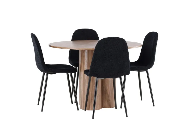 Olivia spisebord 110 cm med 4 Polar spisestoler - Møbler - Bord - Spisegruppe