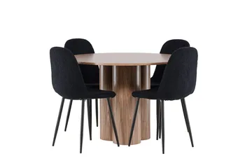 Olivia spisebord 110 cm med 4 Polar spisestoler - Møbler - Bord - Spisegruppe