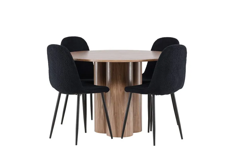 Olivia spisebord 110 cm med 4 Polar spisestoler - Møbler - Bord - Spisegruppe