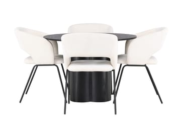 Olivia spisebord 110 cm rundt med 4 Day spisestoler - Møbler - Bord - Spisegruppe