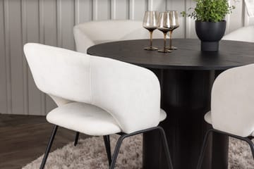 Olivia spisebord 110 cm rundt med 4 Day spisestoler - Møbler - Bord - Spisegruppe