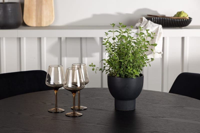 Olivia spisebord 110 cm rundt med 4 Night spisestoler - Møbler - Bord - Spisegruppe