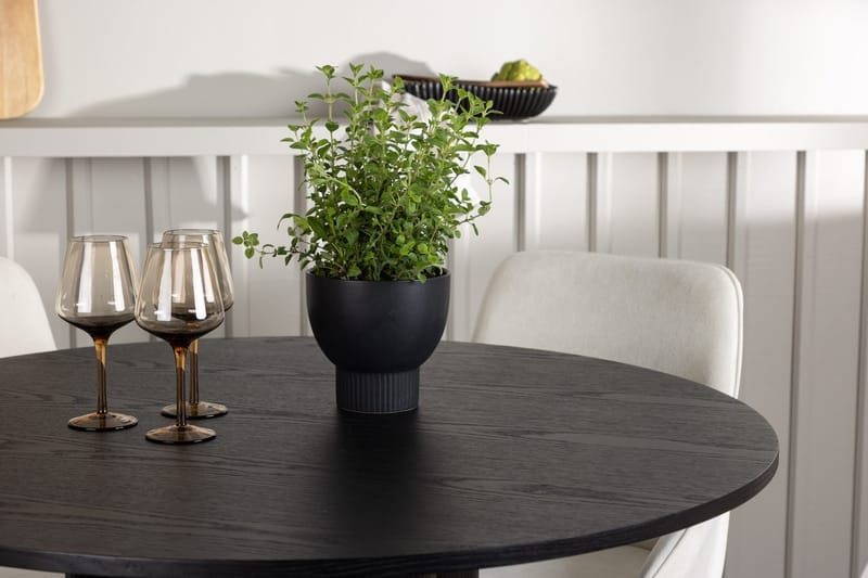 Olivia spisebord 110 cm rundt med 4 Rosie spisestoler