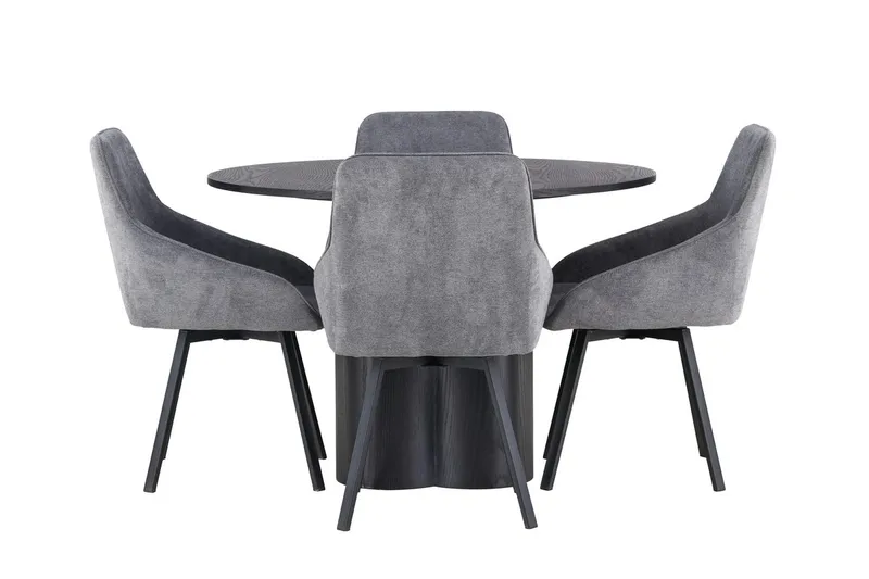 Olivia spisebord 110 cm rundt med 4 Rosie spisestoler